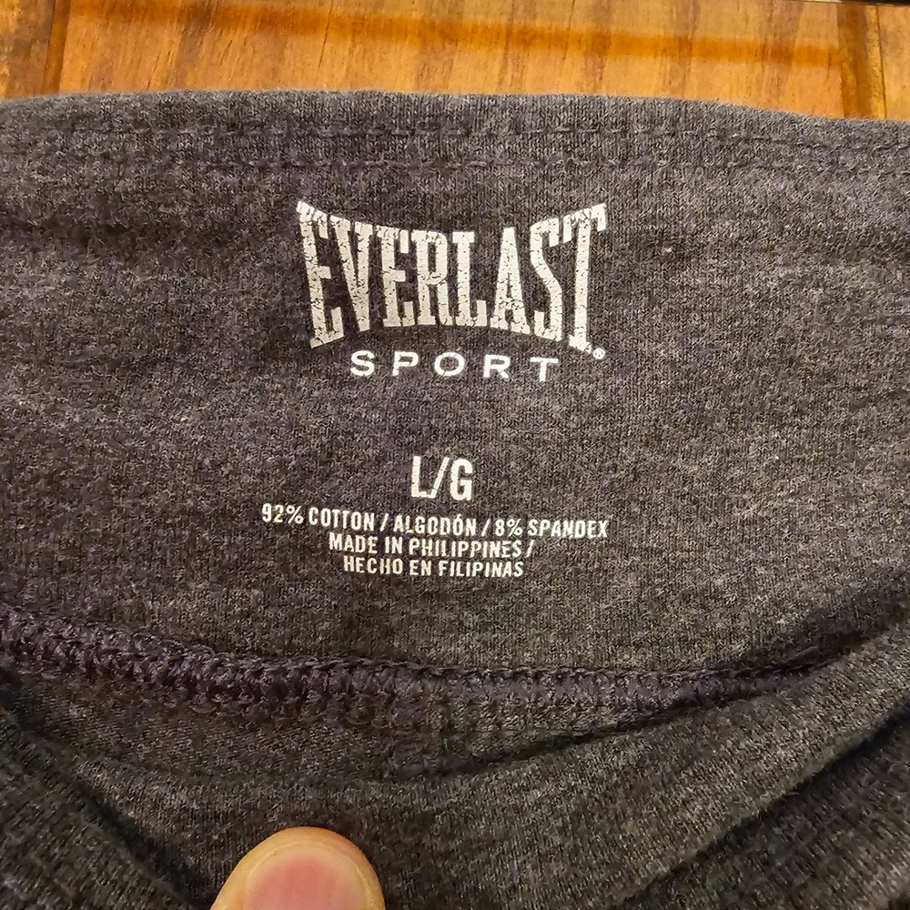 Everlast Sport Womens Gray Cropped Yoga Pants Capri Leggings Charcoal Large L - Picture 4 of 5